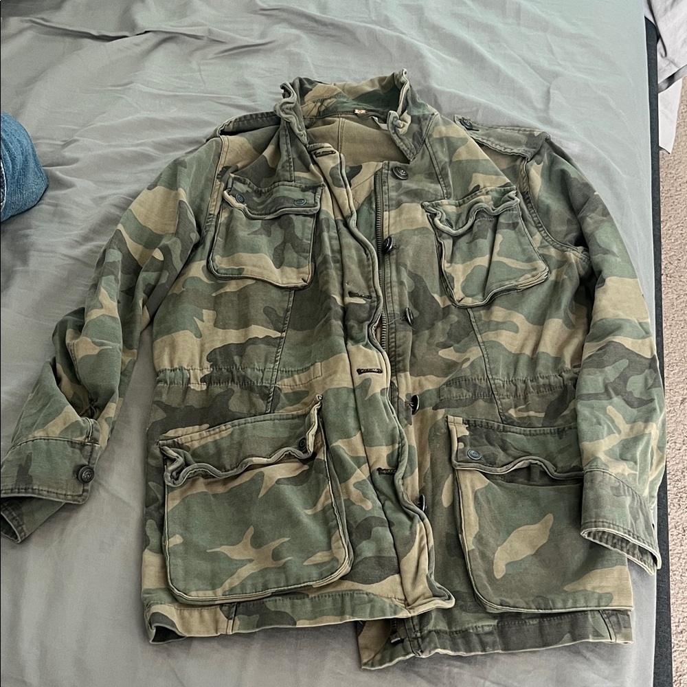 Free People Camouflage Jacket